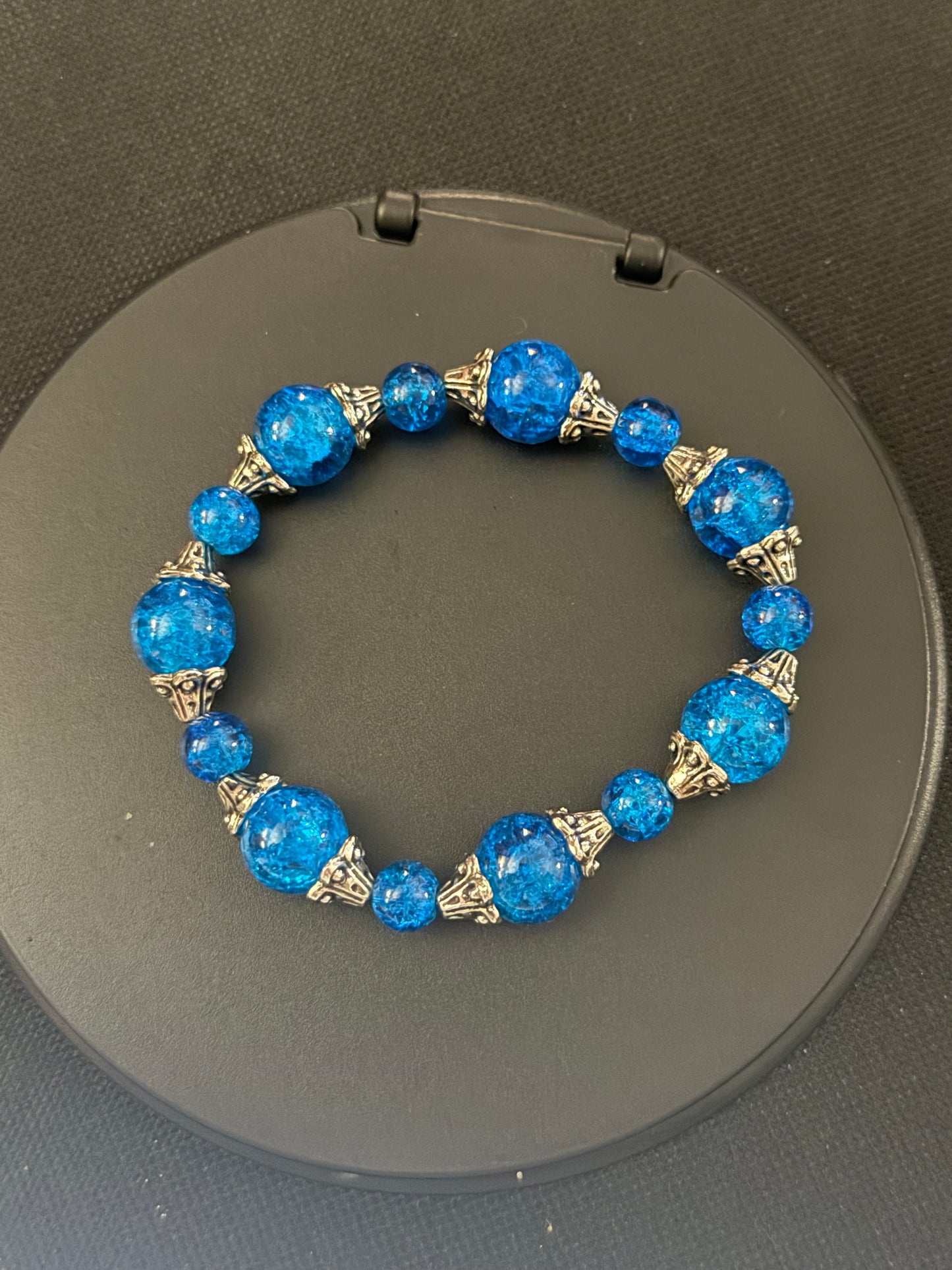Blue Glass Crackle