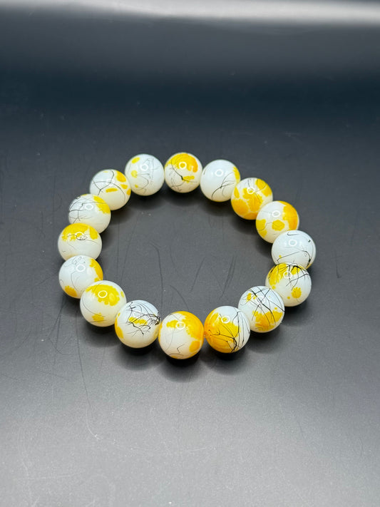 Yellow & White Swirl