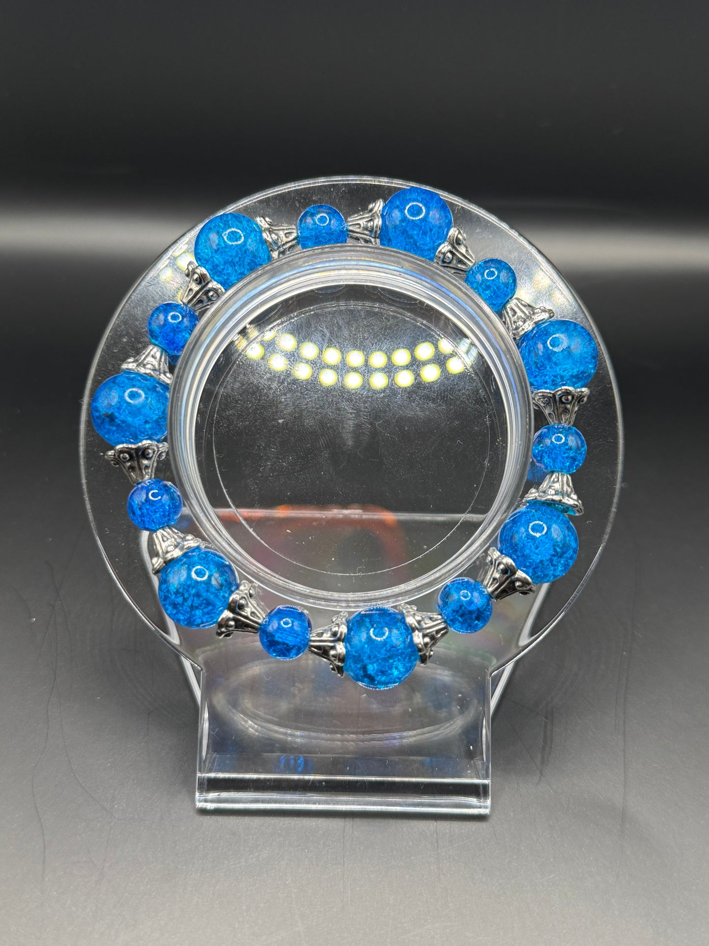 Blue Glass Crackle