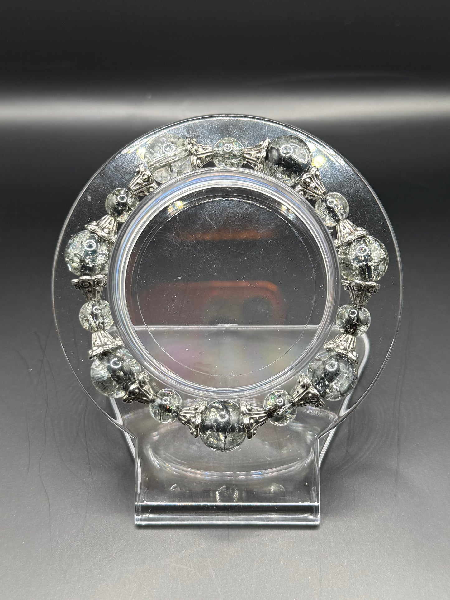 Grey Glass Crackle