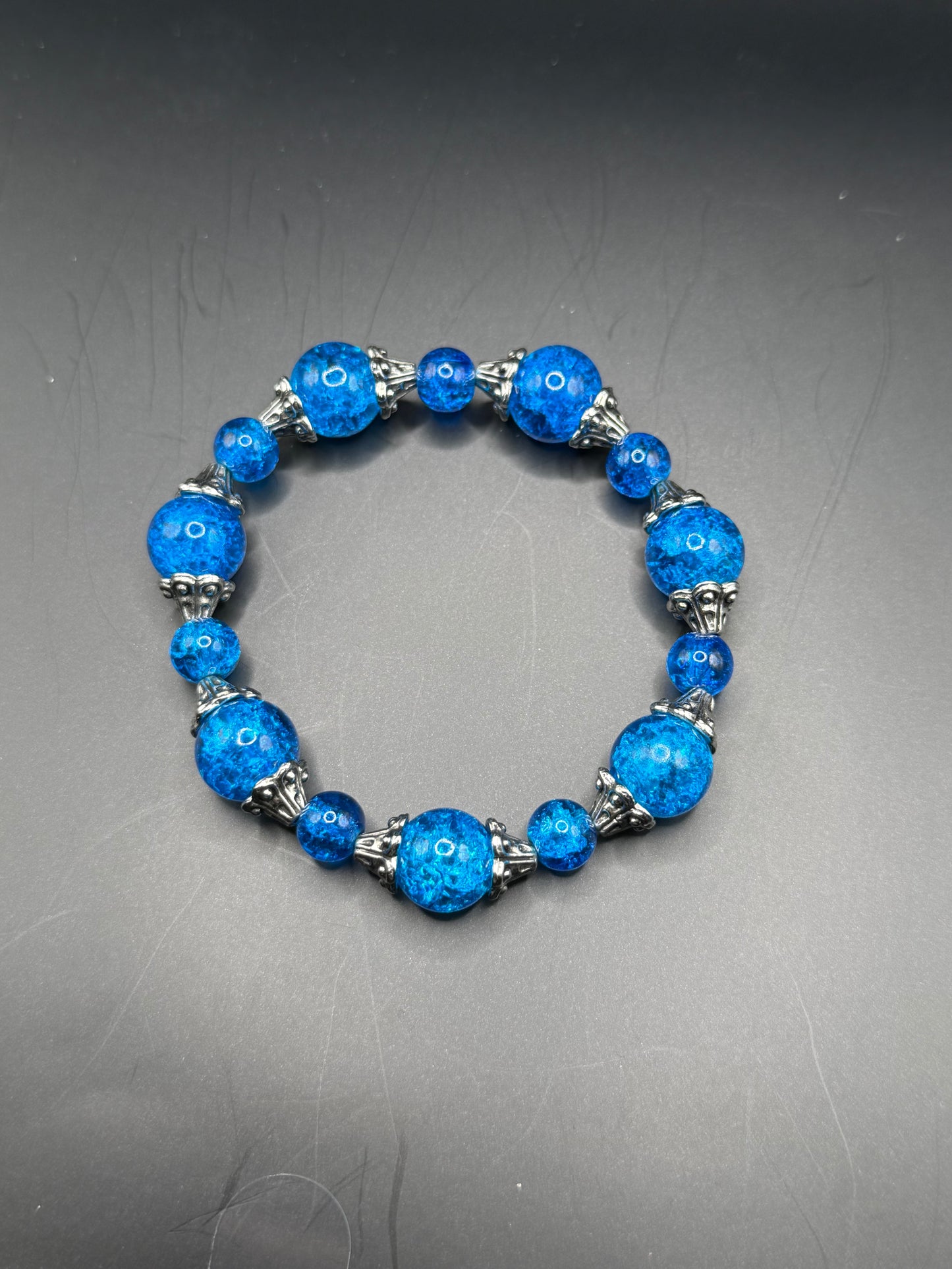 Blue Glass Crackle