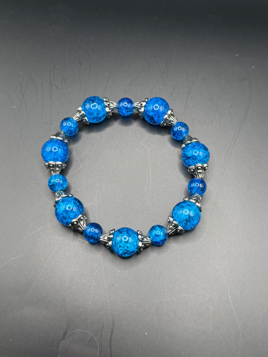 Blue Glass Crackle