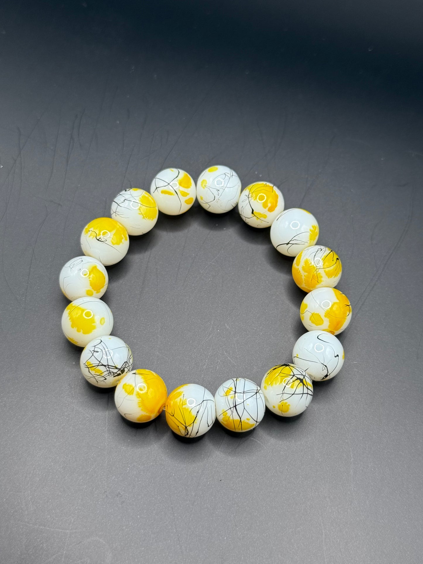 Yellow & White Swirl