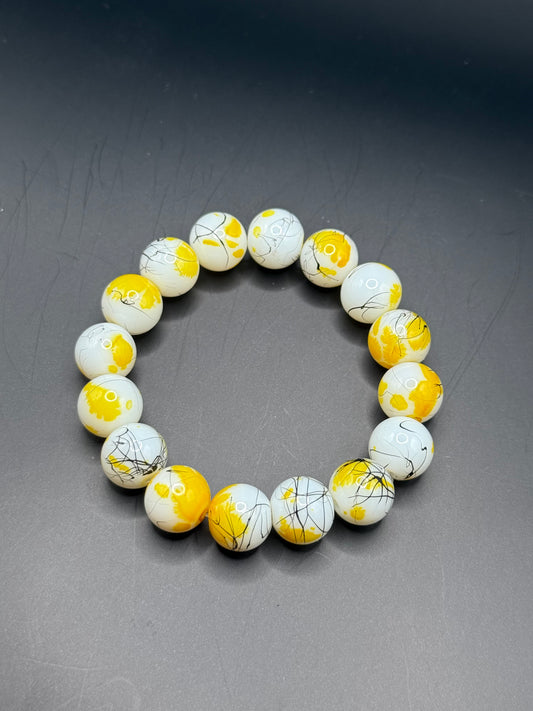 Yellow & White Swirl
