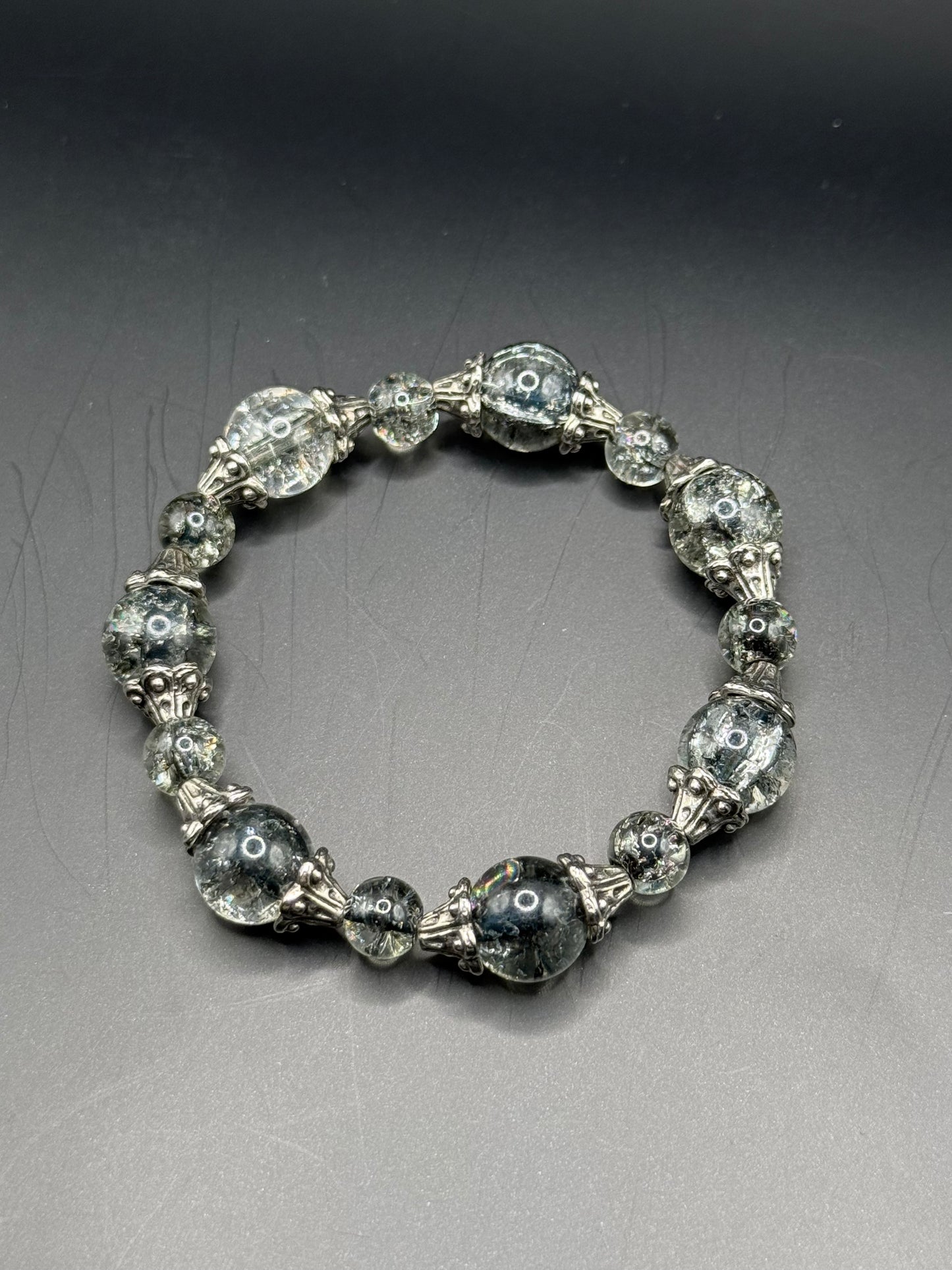 Grey Glass Crackle