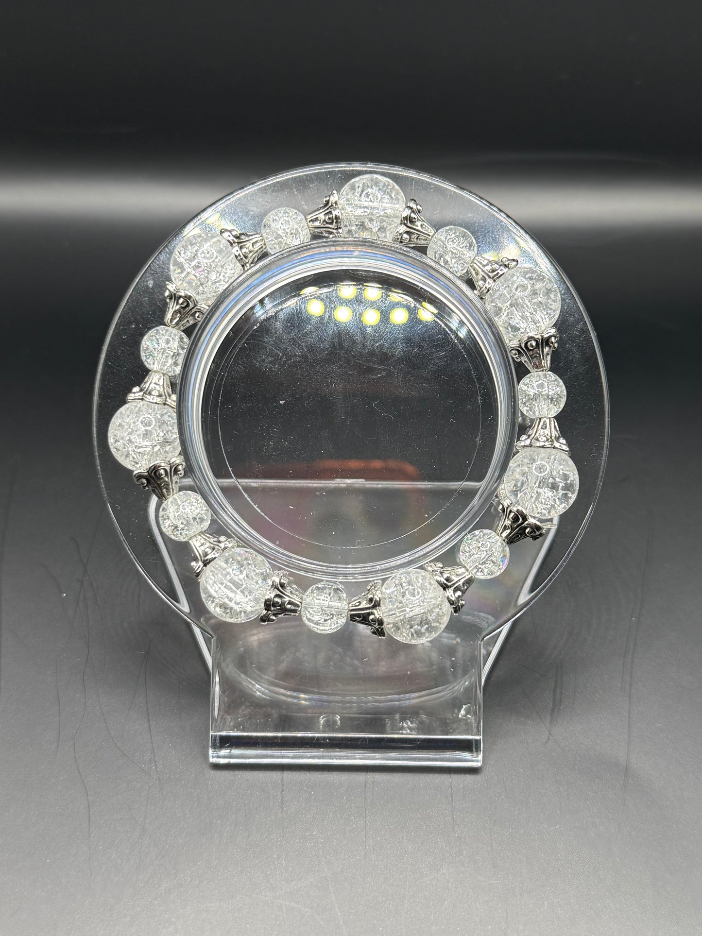 Clear Glass Crackle
