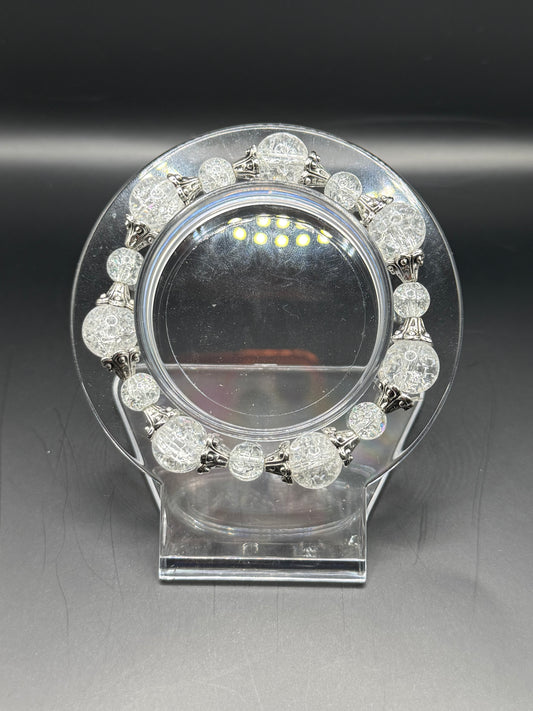 Clear Glass Crackle