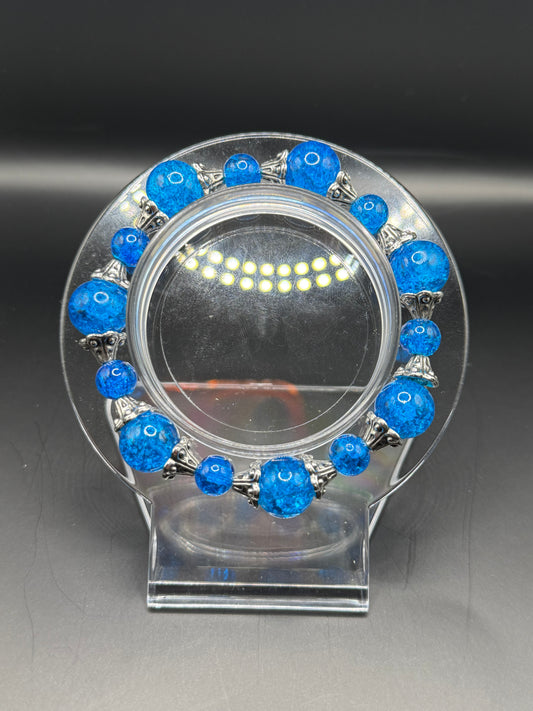 Blue Glass Crackle
