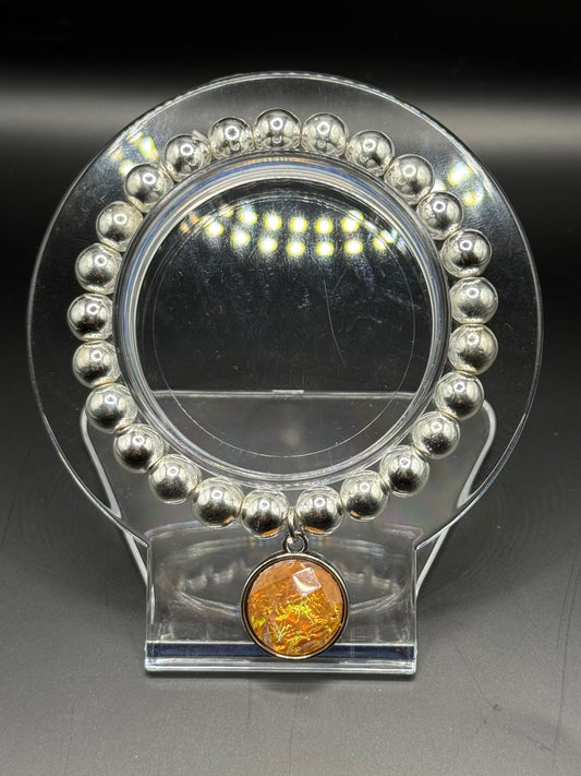Silver with Golden Charm