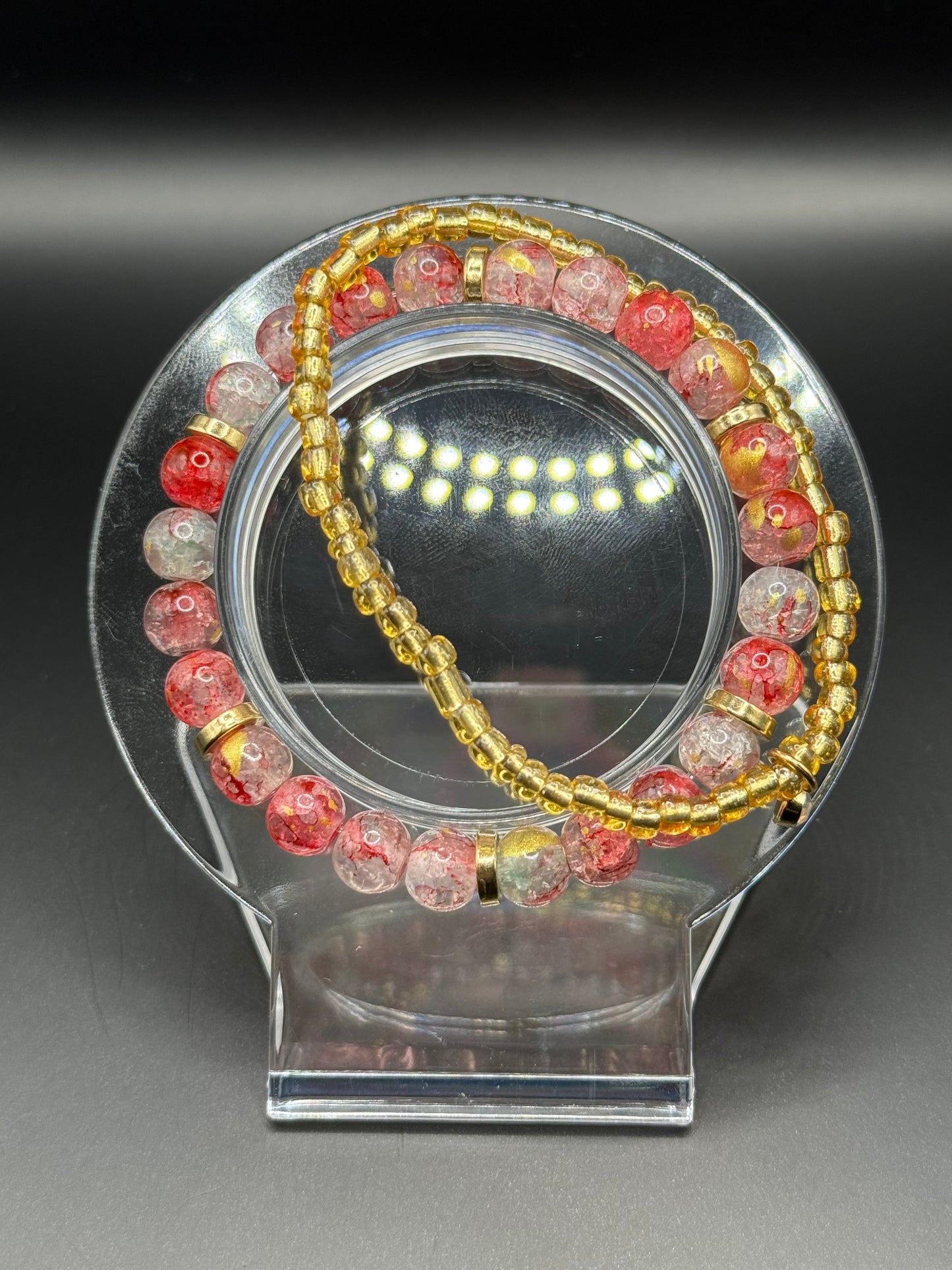 Red & Gold Bracelet Set