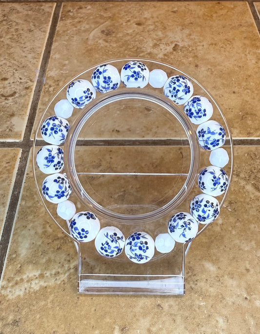White & Blue Floral